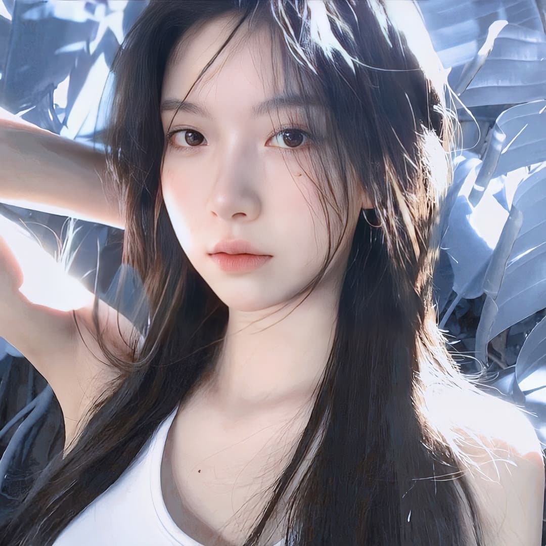 小众氛围感蓝色女生头像无水印，女生头像ins高级质感蓝色_7