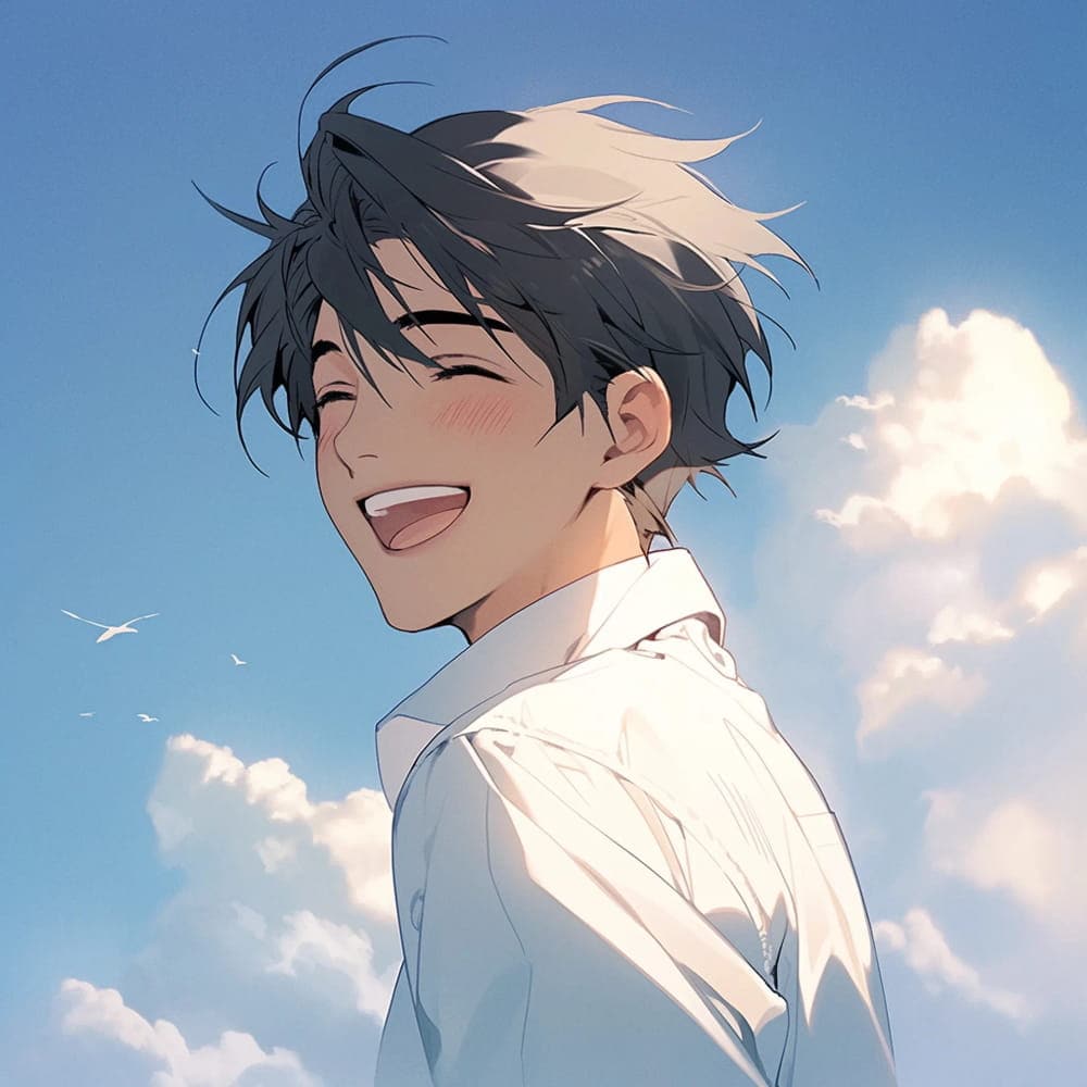 Ai绘画高级感治愈系头像动漫男_14