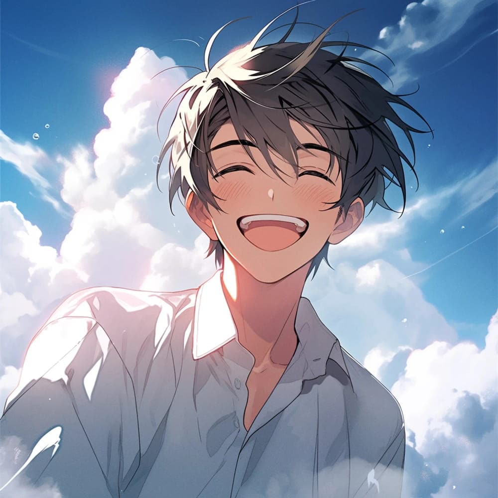 Ai绘画高级感治愈系头像动漫男_15