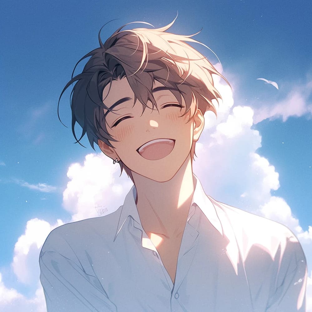 Ai绘画高级感治愈系头像动漫男_16