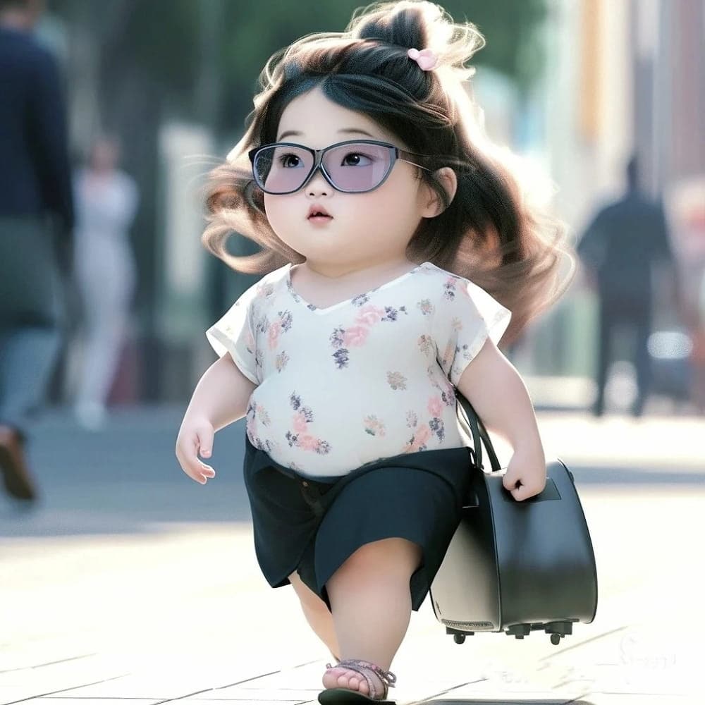 网上最火的小胖妞头像,Ai小胖妞微信头像图片_31