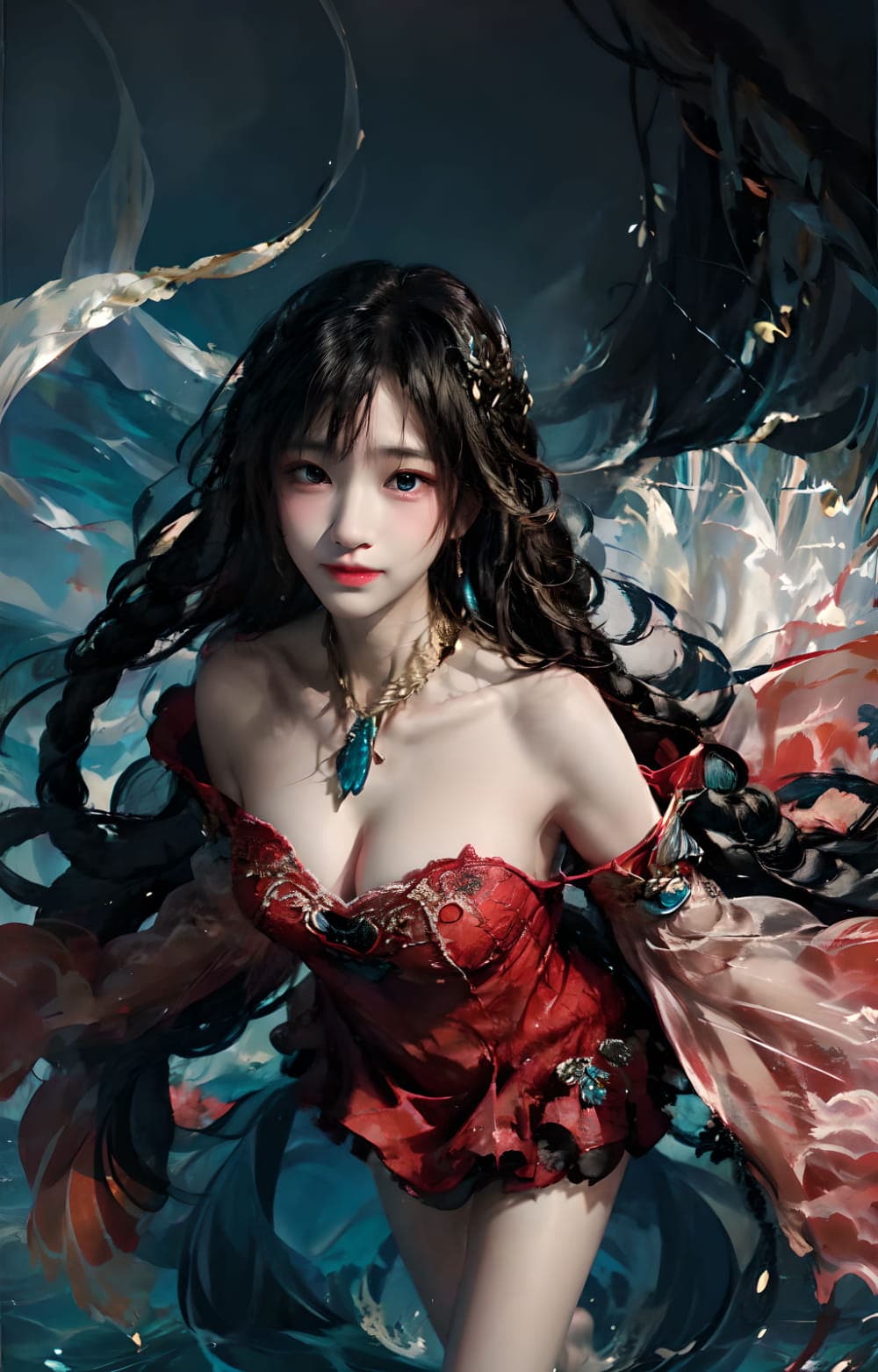 王者荣耀大乔真人版AI绘制图片_3