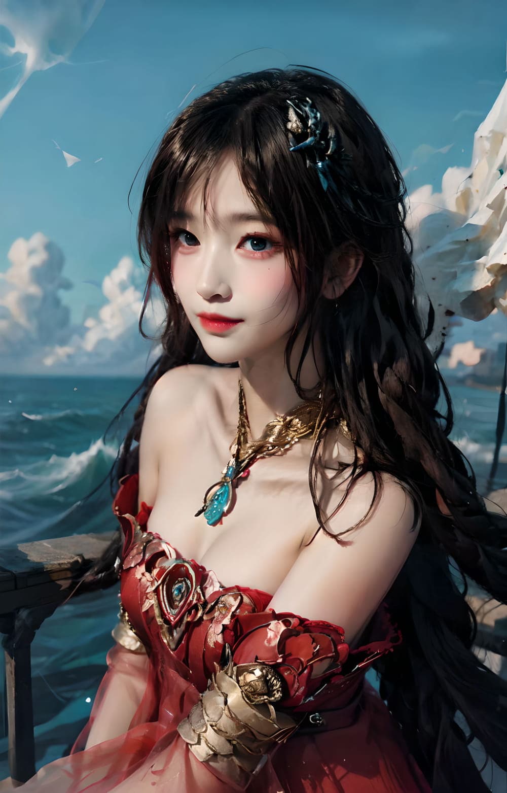 王者荣耀大乔真人版AI绘制图片_19