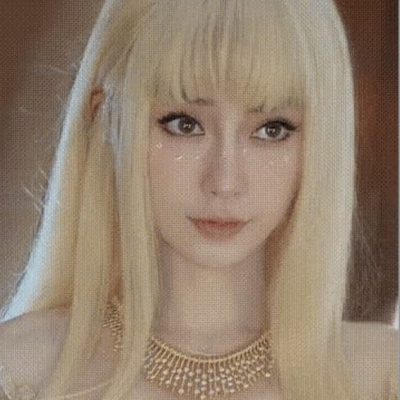 Angelababy金发芭比gif动态图  Angelababy二次元图