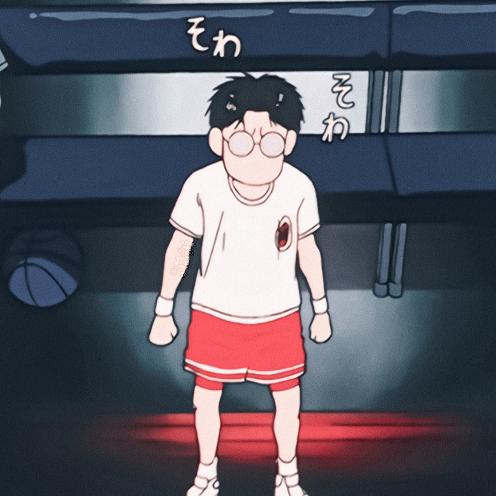 《灌篮高手》 木暮公延戴墨镜搞怪动漫男头_1