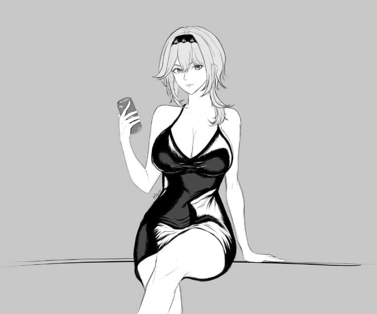 原神优菈开襟乳液狂飙图片,不正经原神优菈二创_1