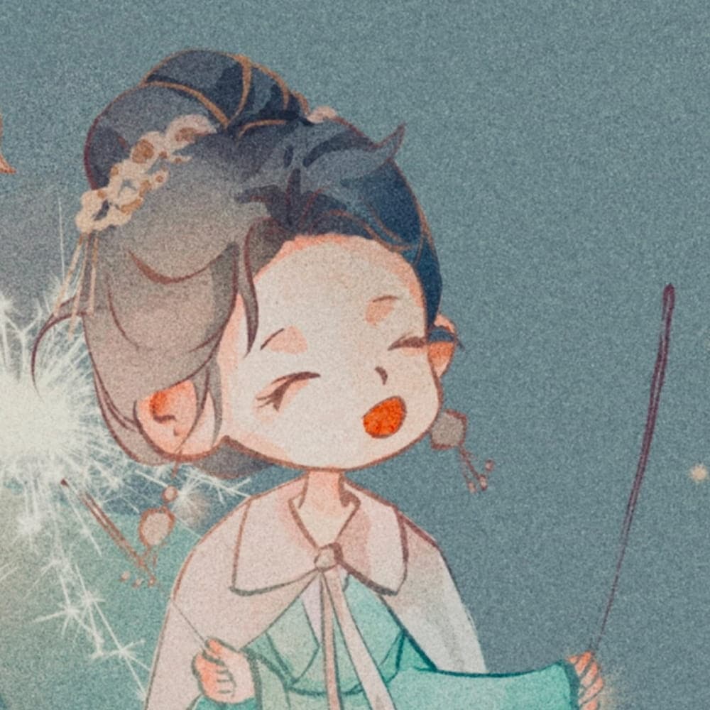 长风渡白敬亭宋轶Q版古装卡通风情侣头像_5