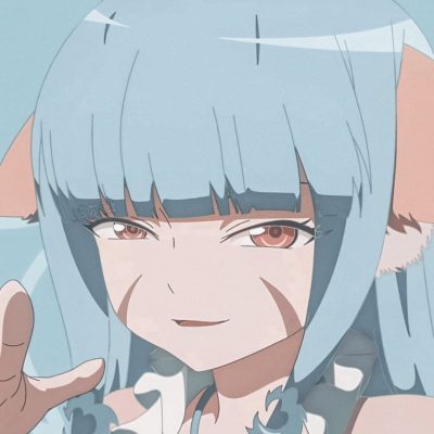 「狐妖小红娘 无暮篇」涂山容容 莫兰迪色系列头像 齐刘海蓝头发卡通女头