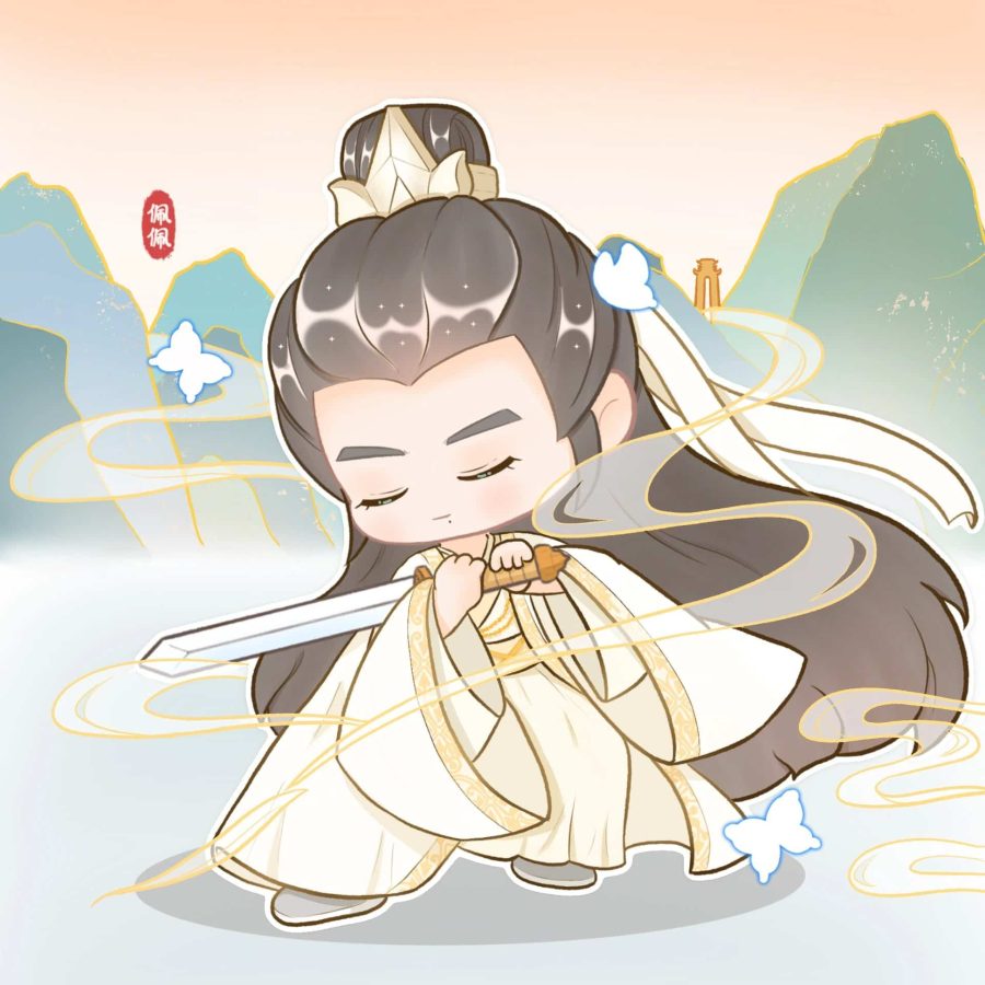 《玉骨遥》肖战时影Q版人物萌图微信头像 肖战古装漫画形象头像_3
