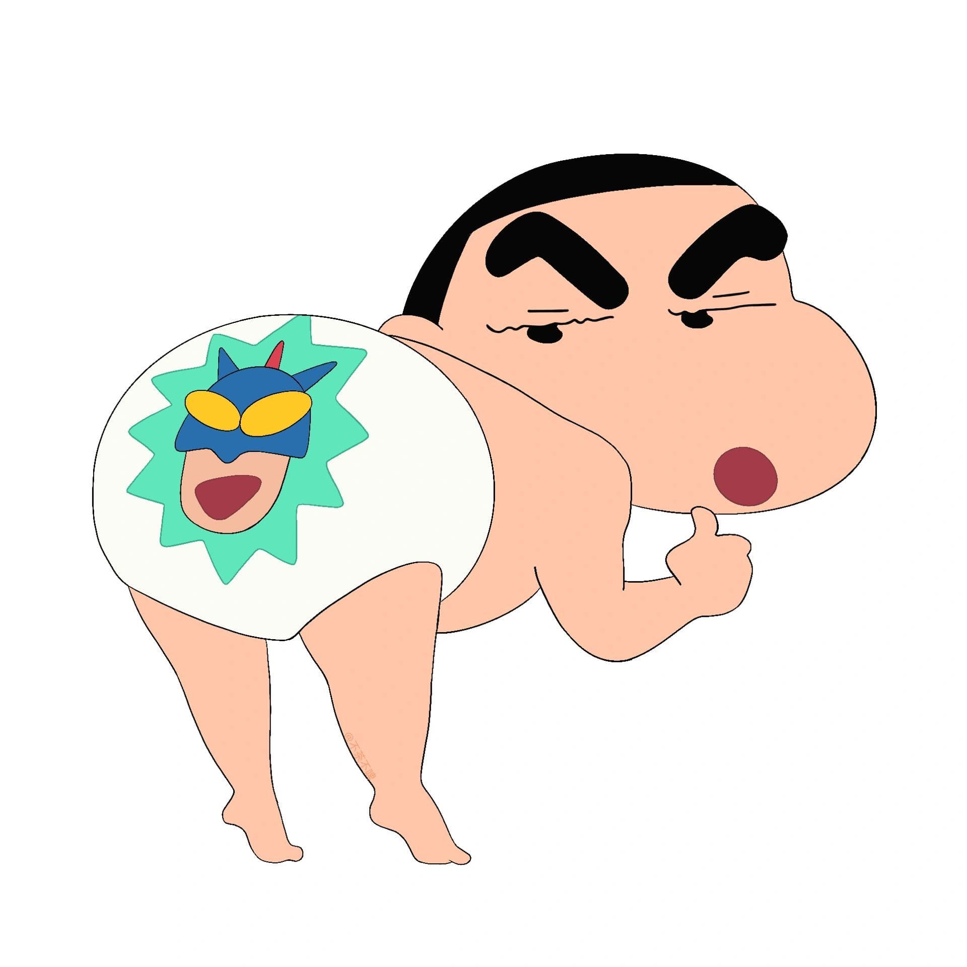 蜡笔小新屁股可爱搞怪头像_5