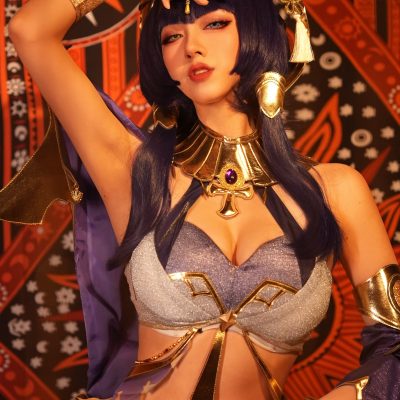 优拉Yolenda cosplay 原神 坎蒂丝   黑皮辣妹