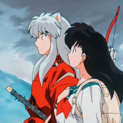 犬夜叉 日暮戈薇 揪耳朵 动漫情侣头像