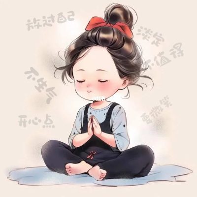 佛系少女不容易撞又很治愈的女生头像 AI绘画旧漫可爱女孩头像