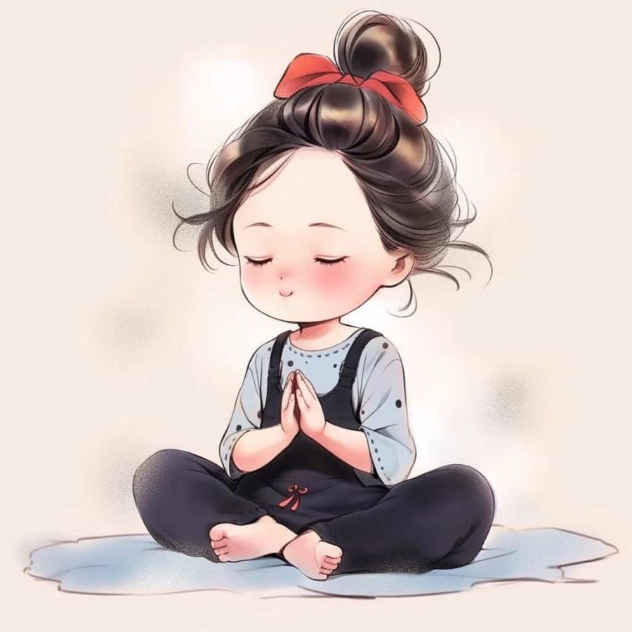 佛系少女不容易撞又很治愈的女生头像 AI绘画旧漫可爱女孩头像_1
