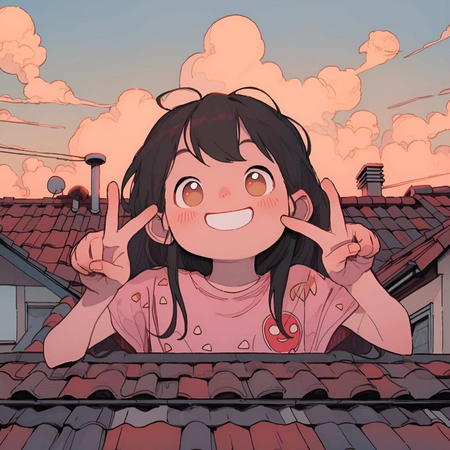 佛系少女不容易撞又很治愈的女生头像 AI绘画旧漫可爱女孩头像_7