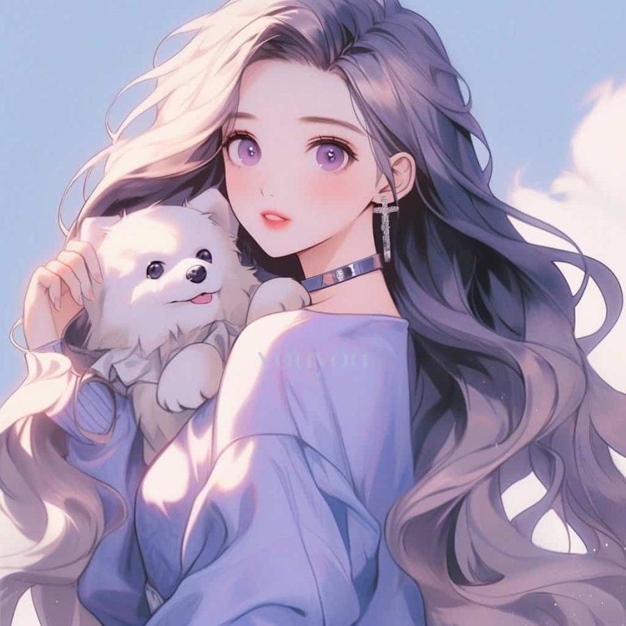 治愈系女孩和猫可爱女生头像 温柔旧漫多色闺蜜头像_23
