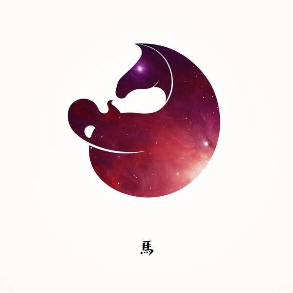 星空背景下的动物头像，动物星空  |  Design By XuDong He ​​​_6