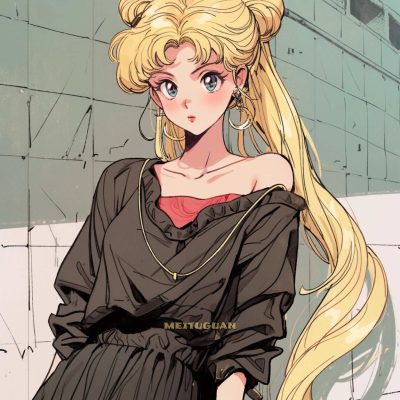 旧漫美少女战士水冰月女生头像 AI绘画动漫美女头像