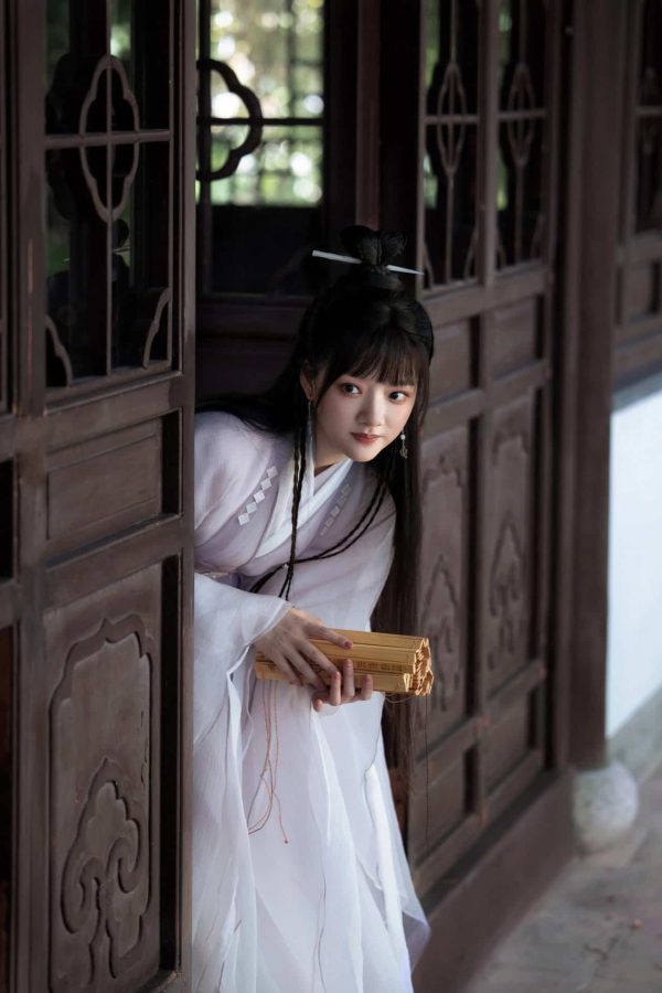 肖战任敏主演《玉骨遥》朱颜古风白衣造型女生头像 高清_6