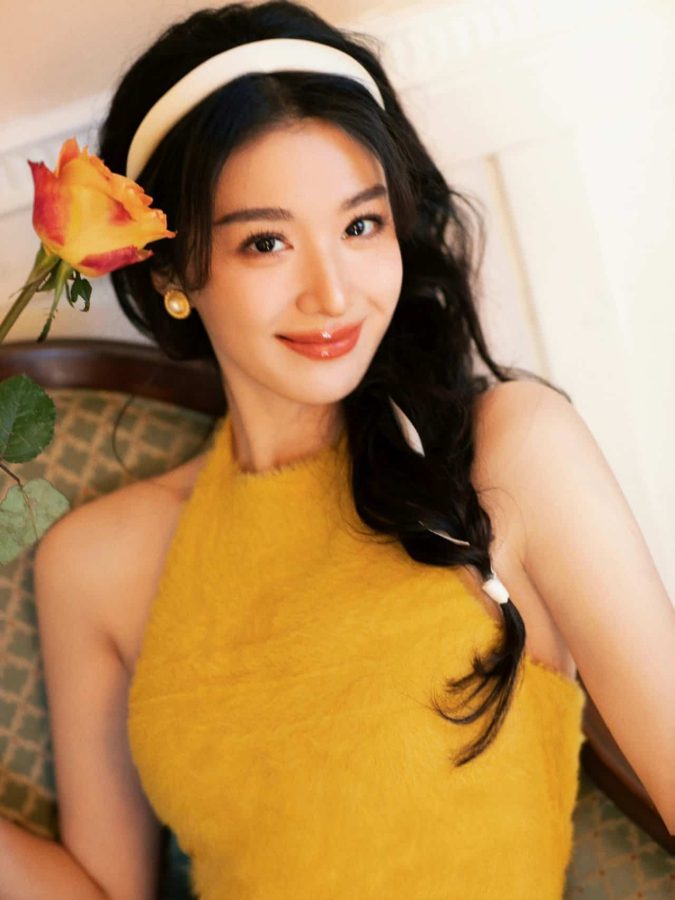 美女明星王楚然复古港风造型高清照片女生头像 气质美女头像_1