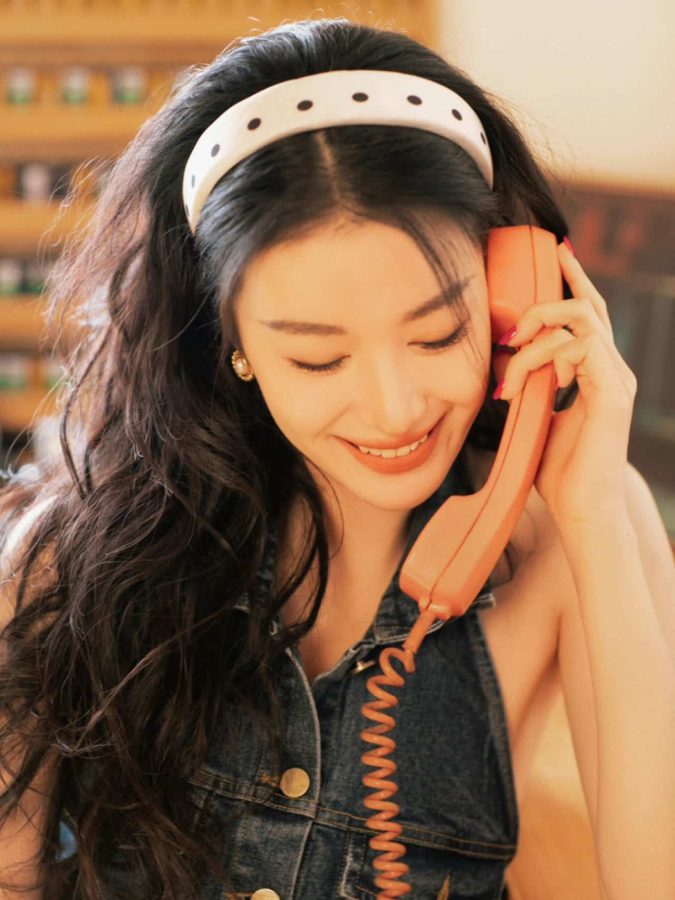 美女明星王楚然复古港风造型高清照片女生头像 气质美女头像_7