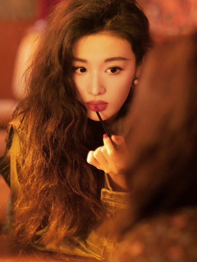 美女明星王楚然复古港风造型高清照片女生头像 气质美女头像_9