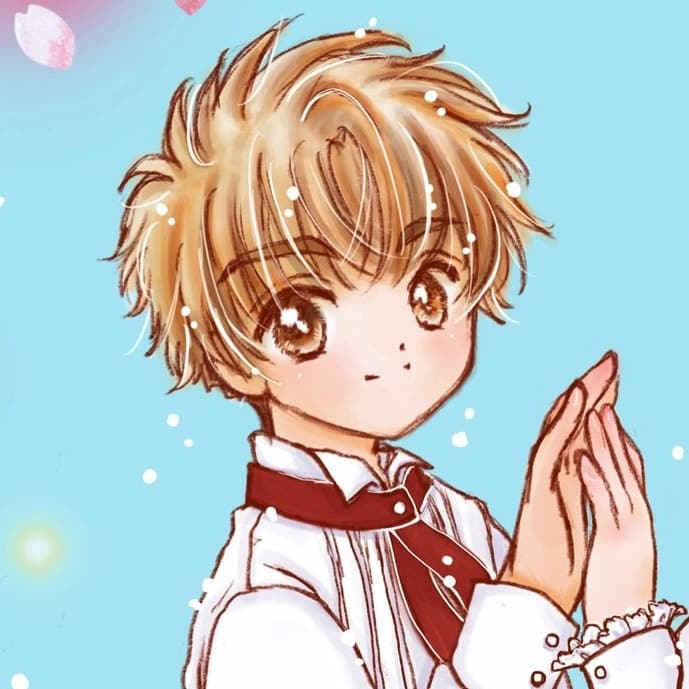 魔卡少女樱手绘情侣头像，樱狼美好小情侣_1