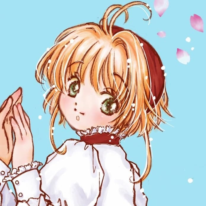 魔卡少女樱手绘情侣头像，樱狼美好小情侣_2