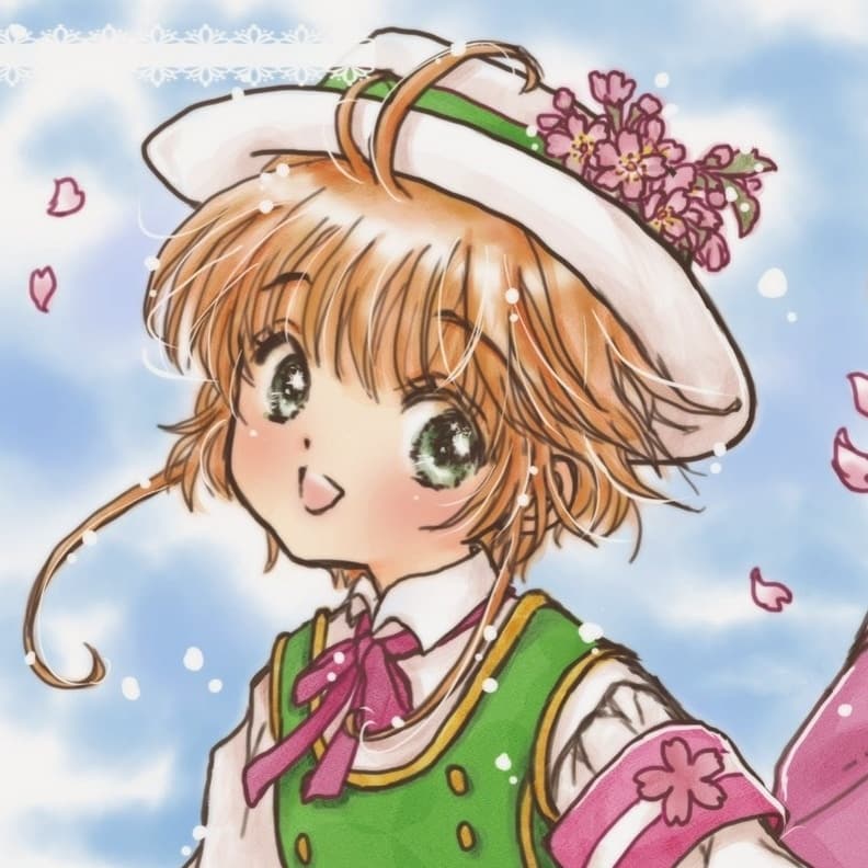 魔卡少女樱手绘情侣头像，樱狼美好小情侣_5