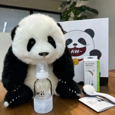 男的送了女的个熊猫，熊猫花花玩偶图片