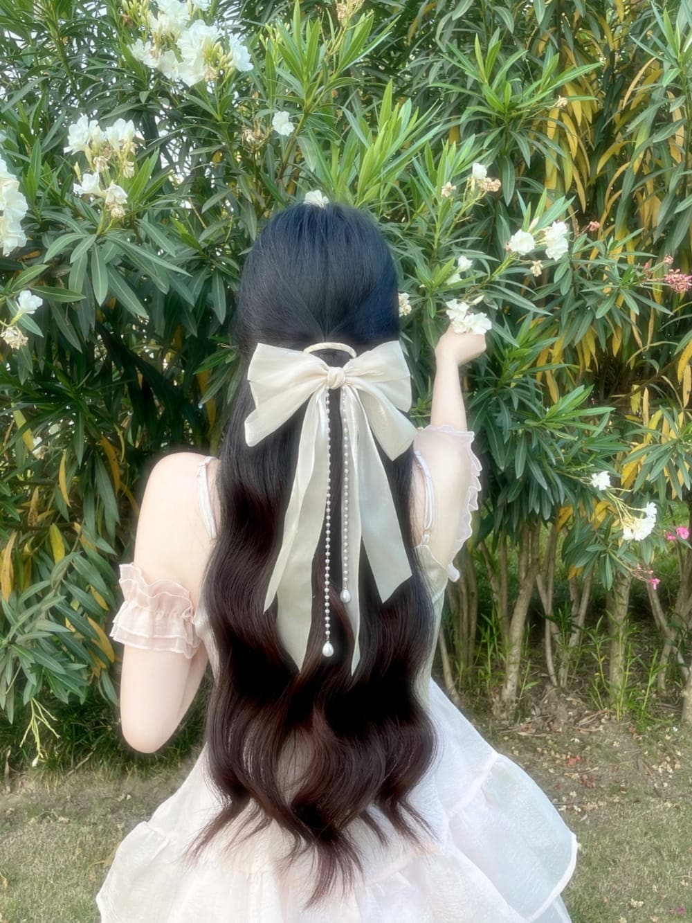 网感冷白皮小仙女公主裙和大蝴蝶结写真图片_4