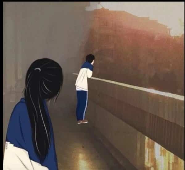 校园背景伤感满眼遗憾的微信头像 旧漫风男女分手后心碎头像_2