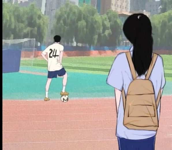 校园背景伤感满眼遗憾的微信头像 旧漫风男女分手后心碎头像_4