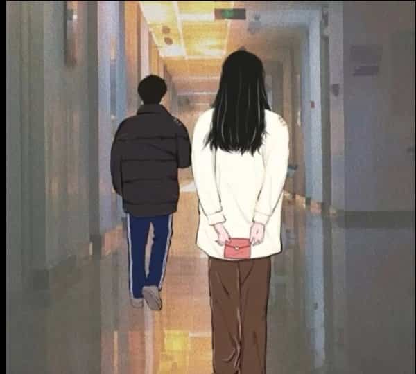 校园背景伤感满眼遗憾的微信头像 旧漫风男女分手后心碎头像_5