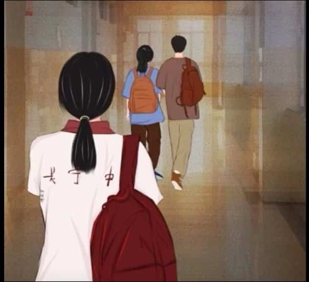 校园背景伤感满眼遗憾的微信头像 旧漫风男女分手后心碎头像_6