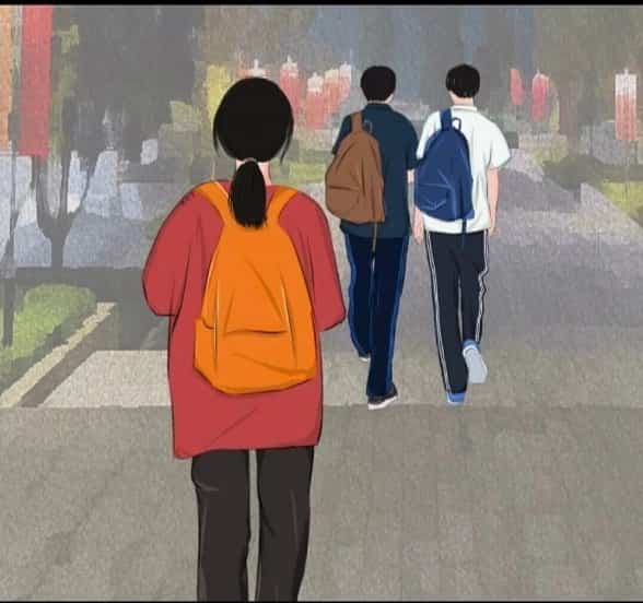 校园背景伤感满眼遗憾的微信头像 旧漫风男女分手后心碎头像_7