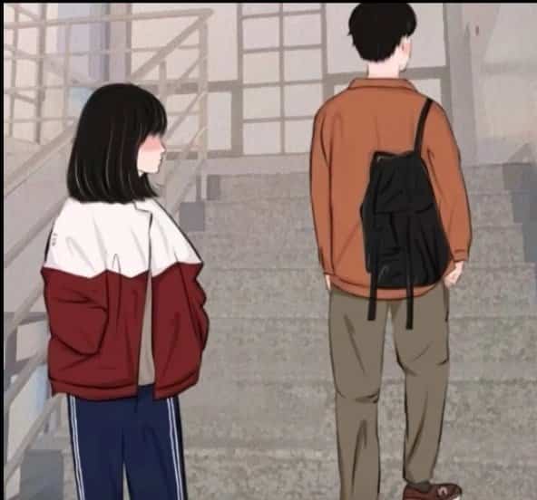 校园背景伤感满眼遗憾的微信头像 旧漫风男女分手后心碎头像_8