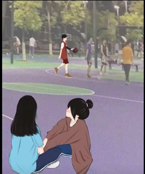 校园背景伤感满眼遗憾的微信头像 旧漫风男女分手后心碎头像_9