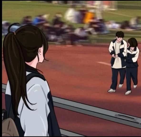 校园背景伤感满眼遗憾的微信头像 旧漫风男女分手后心碎头像_10