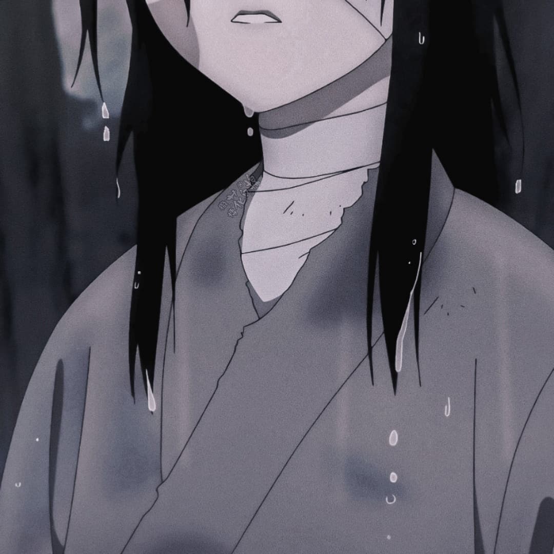 《天官赐福》谢怜 x 花城 阴郁悲伤的下雨天  打雨伞动漫人物头像_4