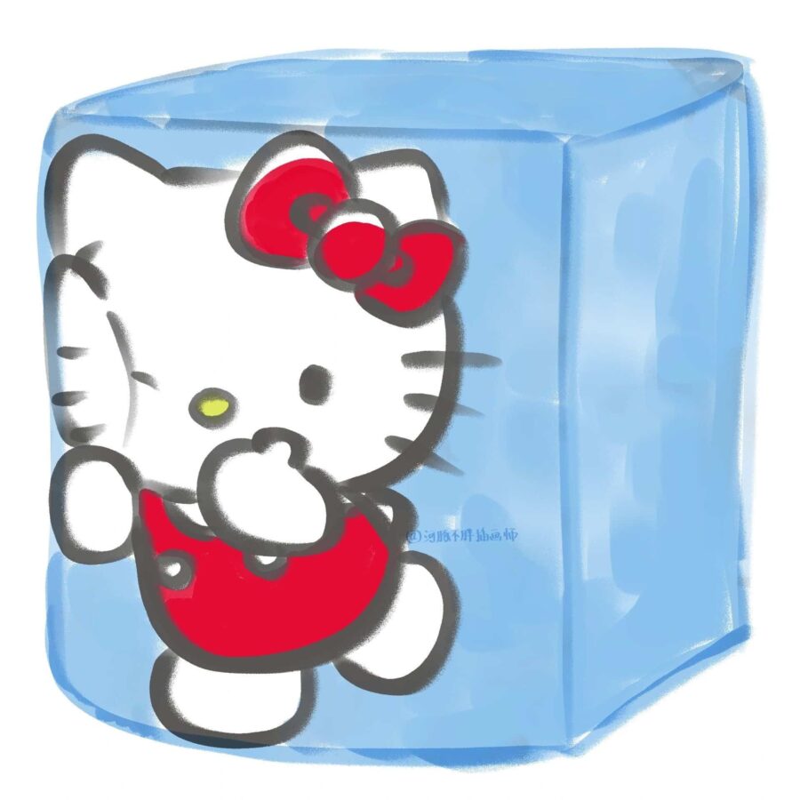 夏日三丽鸥插画版微信头像 三丽鸥成员冰块冰激凌可爱造型头像_9