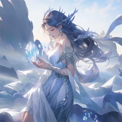 王者荣耀绝美海月高清微信头像 AI绘制漫画风月妹美图