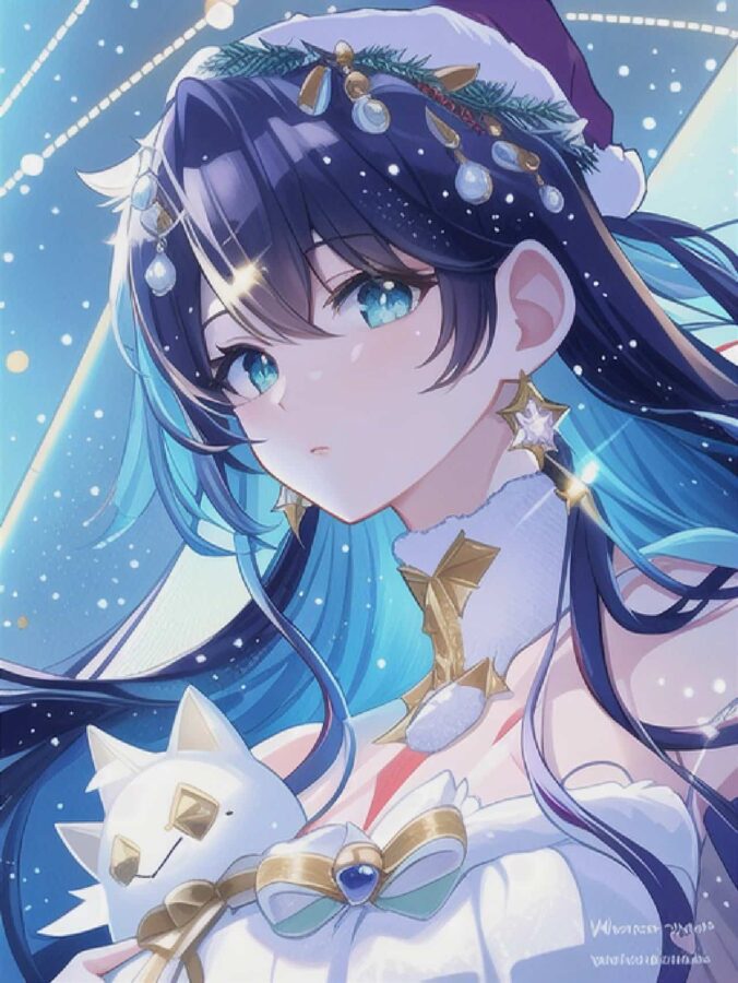 王者荣耀绝美海月高清微信头像 AI绘制漫画风月妹美图_5