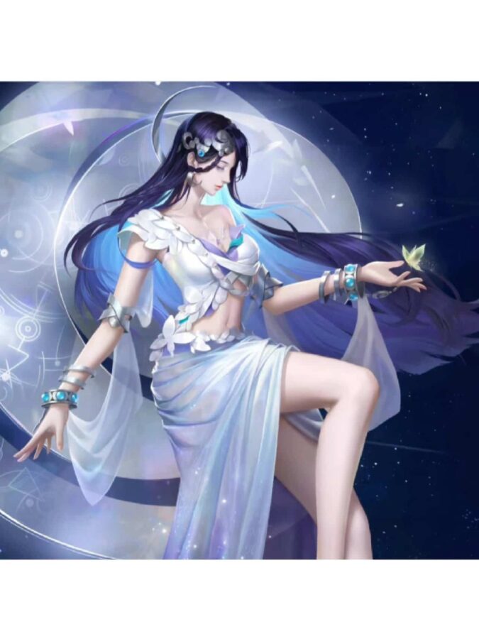 王者荣耀绝美海月高清微信头像 AI绘制漫画风月妹美图_10