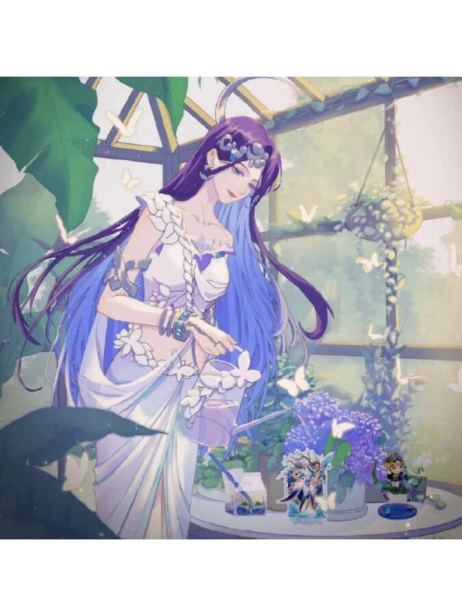王者荣耀绝美海月高清微信头像 AI绘制漫画风月妹美图_14
