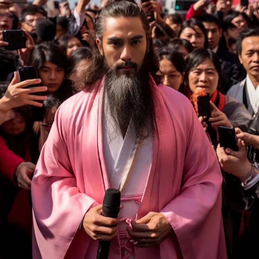 多巴胺封神男演员高清男生头像图片 封神榜第一部男演员粉色西装图_1
