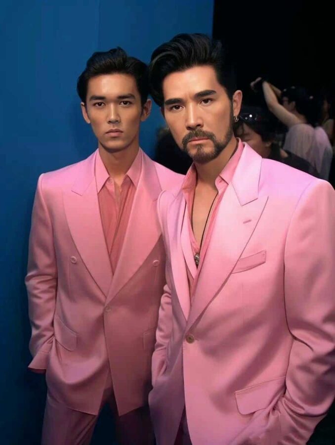 多巴胺封神男演员高清男生头像图片 封神榜第一部男演员粉色西装图_7