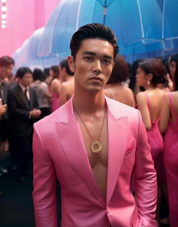多巴胺封神男演员高清男生头像图片 封神榜第一部男演员粉色西装图_14