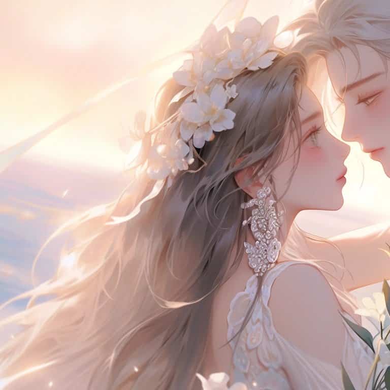 超甜动漫男孩女孩情侣头像 AI绘画一人一半高质量旧漫情头_18