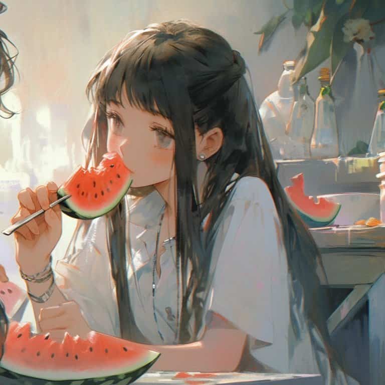 超甜动漫男孩女孩情侣头像 AI绘画一人一半高质量旧漫情头_13